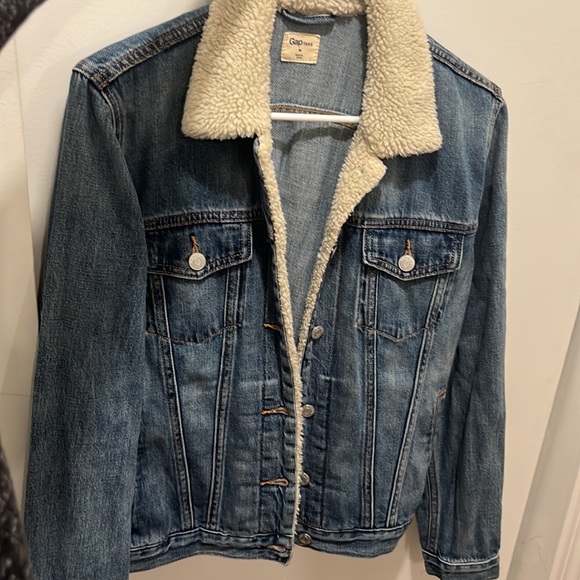Gap denim jacket with sherpa collar - Picture 3 of 6